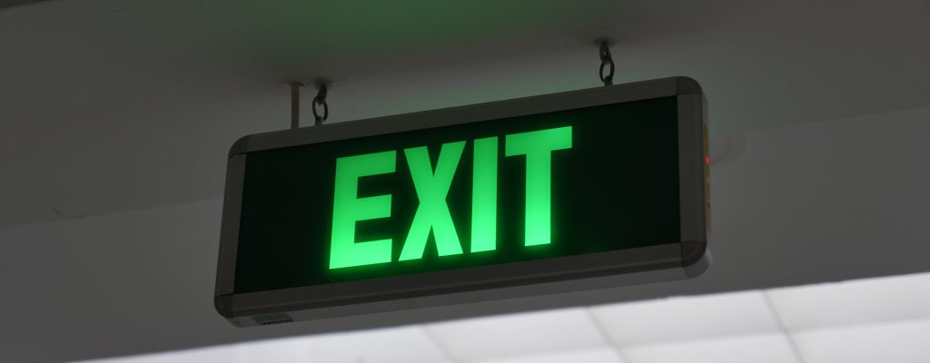 Exit sign