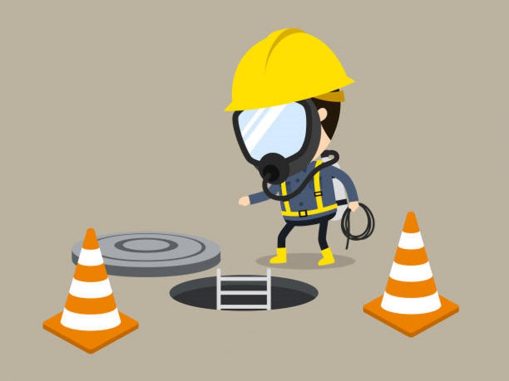 Confined Space Attendant Clip Art